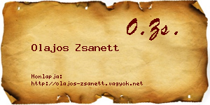 Olajos Zsanett névjegykártya